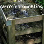 DIY Vermicomposting outdoor composting bin.