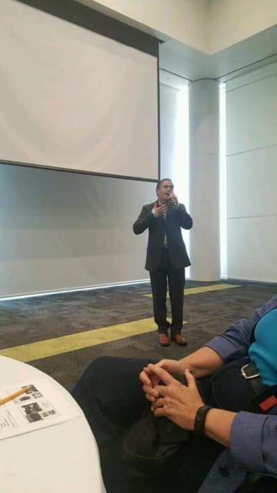 Norman Arancon singing at the 2016 Vermicomposting Conference.