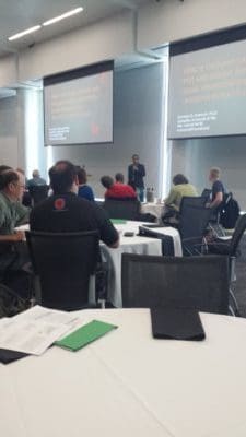 Norman Aroncon speaking at the 2016 Vermicomposting Conference