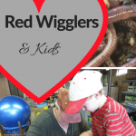 Red Wigglers & Kids Grandpa and grandson tending a worm bin