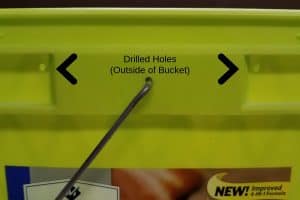 How To Store Worm Castings Bucket with Drilled Holes 1
