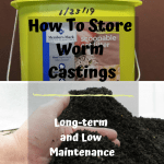 How To Store Worm Castings a cat litter bucket and worm castings.